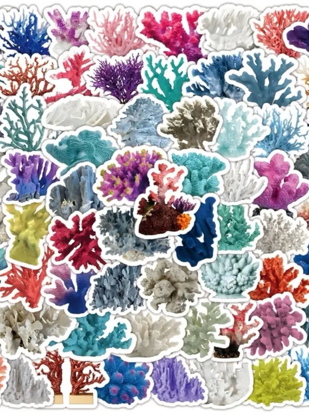 102 Ocean Coral Stickers Vibrant Colors Sea Reef